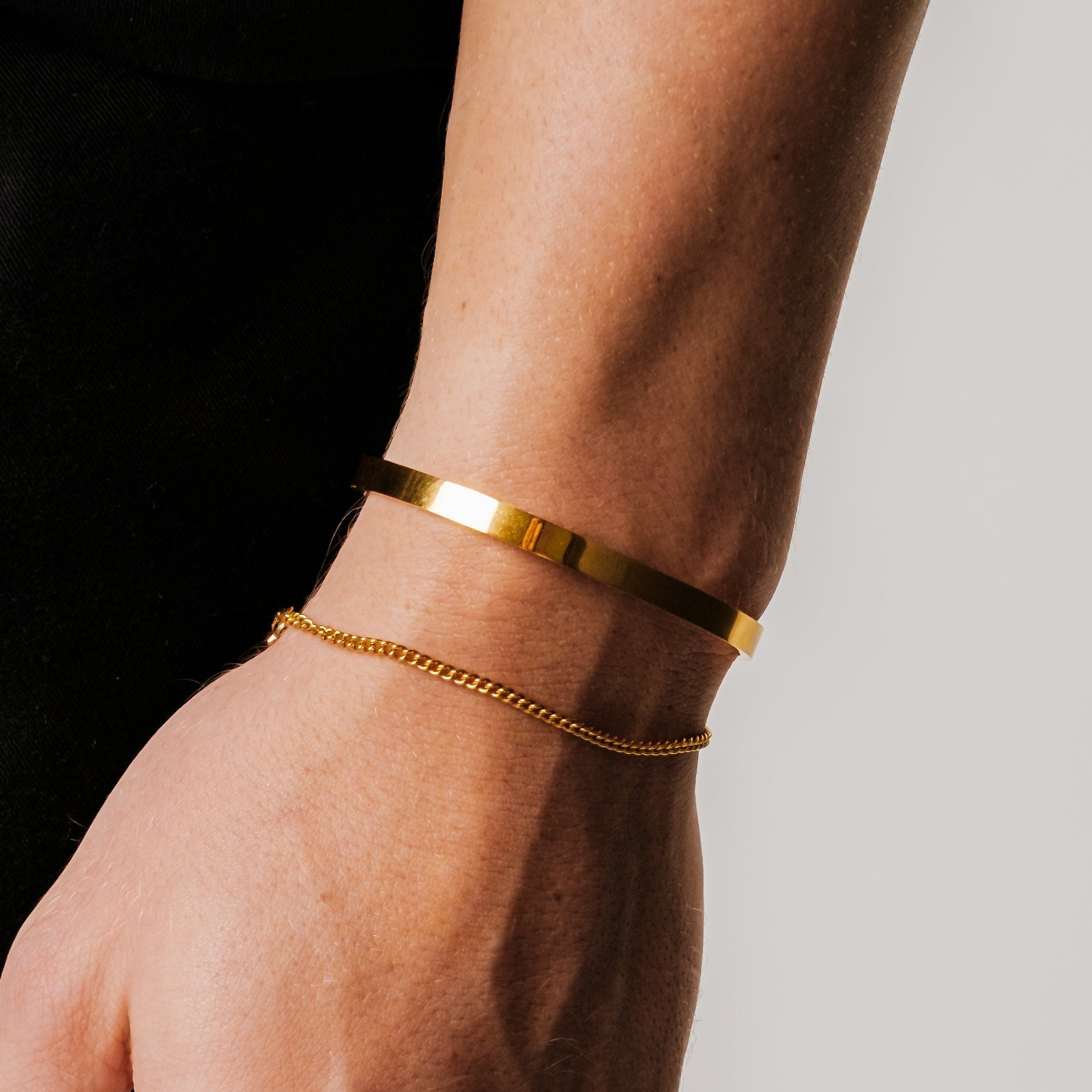 Gold Cuff Bracelet for Women with Adjustable Fit